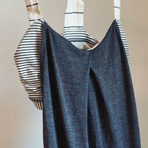 Lululemon Sports Bra Tank - Grey and White